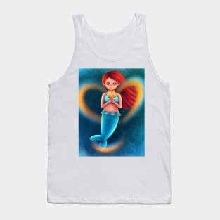 Mermaid with Ukrainian emblem Tank Top